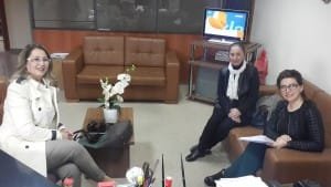 Türk Üniversiteli Kadınlar Derneği Bursa Şubesi Başkanı Av. Hüsniye Altın Yeşil, Av. Sibel Özbudun ve Nurten Erden