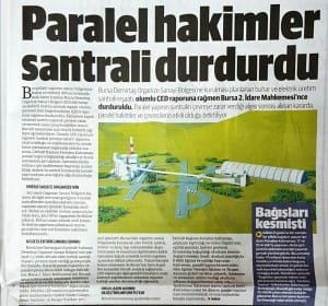 GAZETE KUPÜRÜ, DOSAB, TERMİK SANTRAL - YENİ ŞAFAK 07 OCAK 2016