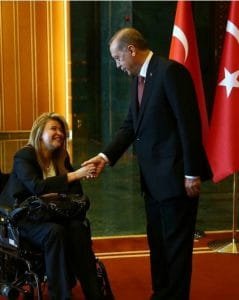 AK PARTİ BURSA MİLLETVEKİLİ BENNUR KARABURUN VE CUMHURBAŞKANI RECEP TAYYİP ERDOĞAN