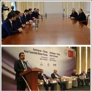 GIDA TARIM VE HAYVANCILIK BAKANI FARUK ÇELİK, AZERBAYCAN CUMHURBAŞKANI İLHAM ALİYEV VE TARIM İŞ FORUMU