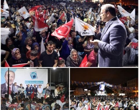 BAŞBAKAN YARDIMCISI HAKAN ÇAVUŞOĞLU MİLLET MAHALLESİ GECE MİTİNGİ