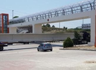 OTOYOL BURSA KARACABEY BÖLÜMÜ VİYADÜK KİRİŞLERİ TAŞINIYOR