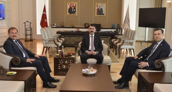 HAKAN ÇAVUŞOĞLU VE DR. MUSTAFA ESGİN ÇEVRE VE ŞEHİRCİLİK BAKANI MURAT KURUM ZİYARETİ HAKAN ÇAVUŞOĞLU VE DR. MUSTAFA ESGİN ÇEVRE VE ŞEHİRCİLİK BAKANI MURAT KURUM ZİYARETİ