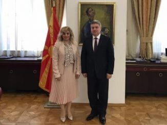 MAKEDONYA CUMHURBAŞKANI GJORGE IVANOV VE ÜSKÜP BÜYÜKELÇİSİ TÜLİN ERKAL KARA