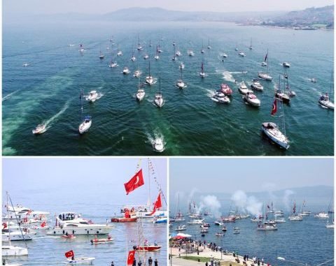 MUDANYA DENİZ TEKNE KORTEJİYLE 19 MAYIS KUTLAMASI MUDANYA DENİZ TEKNE KORTEJİYLE 19 MAYIS KUTLAMASI