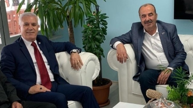 MUSTAFA BOZBEY MUDANYA BELEDİYE BAŞKANI HAYRİ TÜRKYILMAZ ZİYARETİ MUSTAFA BOZBEY MUDANYA BELEDİYE BAŞKANI HAYRİ TÜRKYILMAZ ZİYARETİ