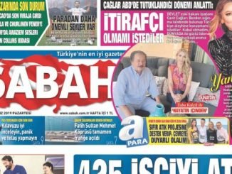 29 TEMMUZ 2019 TARİHLİ SABAH GAZETESİ