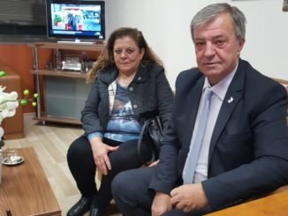 DSP İL BAŞKANI HÜSEYİN CAHİT AKINCI DSP NİLÜFER İLÇE BAŞKANI MÜNİRE BANUŞ