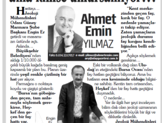 ŞUBAT TARİHLİ OLAY GAZETESİNDE YAYINLANAN YAZI KUPÜRÜ