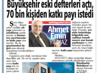 BİN KİŞİYE KATKI PAYI YAZISI TARİHLİ YAZI KUPÜRÜ