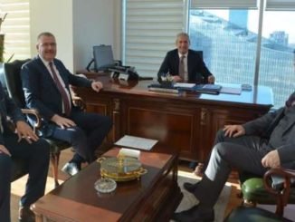 DR MUSTAFA ESGİN ALİ ÖZKAN ERTEM İŞCAN İLLER BANKASI GENEL MÜDÜR YARDIMCISI SELAHATTİN ÖZSOY ZİYARETİ