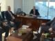 DR MUSTAFA ESGİN ALİ ÖZKAN ERTEM İŞCAN İLLER BANKASI GENEL MÜDÜR YARDIMCISI SELAHATTİN ÖZSOY ZİYARETİ
