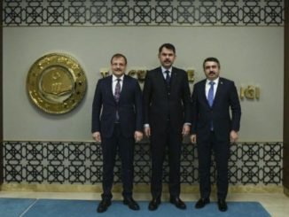 ÇEVRE VE ŞEHİRCİLİK BAKANI ZİYARETİ HAKAN ÇAVUŞOĞLU YILDIRIM BELEDİYE BAŞKANI OKTAY YILMAZ