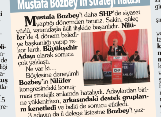 YAZI İÇİN MUSTAFA BOZBEY STRATEJİ HATASI YAZISI YAZI İÇİN MUSTAFA BOZBEY STRATEJİ HATASI YAZISI