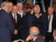 İYİ PARTİ GENEL BAŞKANI MERAL AKŞENER KAMURAN YILANLIYA ROZET TAKTI
