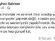 AK PARTİ İL BAŞKANI AYHAN SALMAN FACEBOOK PAYLAŞIMI