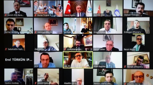 BTSO BAŞKANI İBRAHİM BURKAY VE BOSBİR VİDEOKONFERANS TOPLANTISI BTSO BAŞKANI İBRAHİM BURKAY VE BOSBİR VİDEOKONFERANS TOPLANTISI