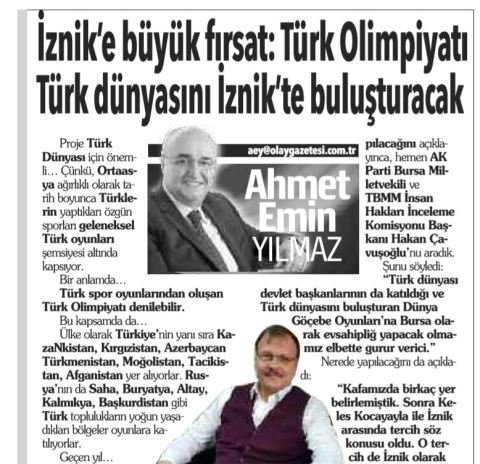 ARALIK YAYINLANAN YAZININ KUPÜRÜ