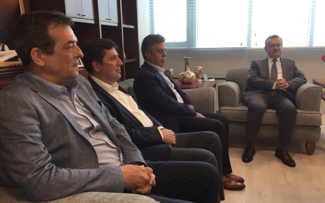 OLAY MEDYA ZiYARETi PROF DR AHMET SAiM KILAVUZ MEHMET AMLi iNAN SEMiH VARDARBAŞ AHMET AÇIKEL