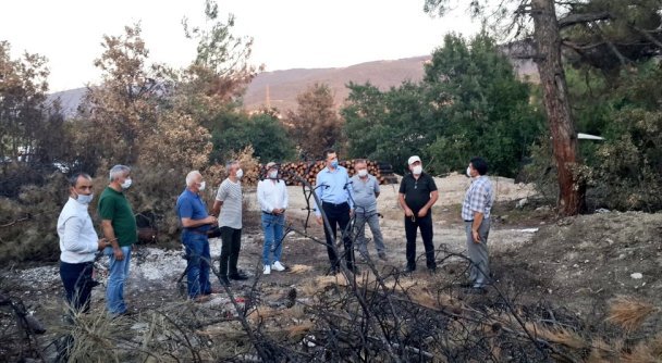 AK PARTi BURSA MiLLETVEKiLi DR MUSTAFA ESGiN NiLUFER DEMiRCi YANAN ORMANLIK ALAN