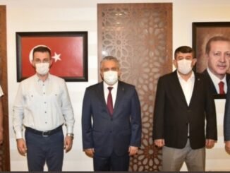 AK PARTI IL BASKANI AYHAN SALMAN VE DAG YORESI AK PARTI ILCE BASKANLARI