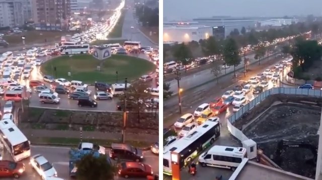 CUMA AKSAMI BURSA TRAFIGI ATA BULVARI