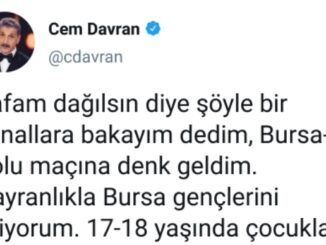 CEM DAVRAN TWITTER PAYLASIMI