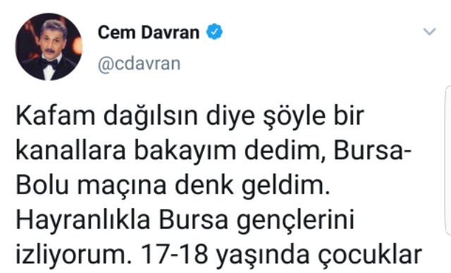 CEM DAVRAN TWITTER PAYLASIMI