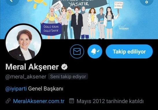 MERAL AKSENER TWiTTER HESABI iYi PARTi GENCLiK KOLLARI BASKANLARI TAKiP MOTiVASYONU MERAL AKSENER TWiTTER HESABI iYi PARTi GENCLiK KOLLARI BASKANLARI TAKiP MOTiVASYONU