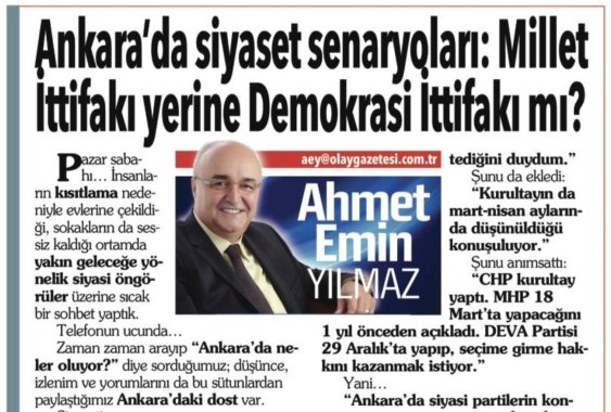 ARALIK TARIHLI YAZI KUPURU