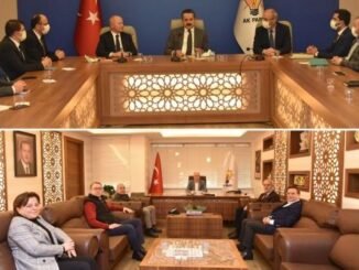 AK PARTi iL BASKANI DAVUT GURKAN FARUK CELiK VE RECEP ALTEPE ZiYARETLERi