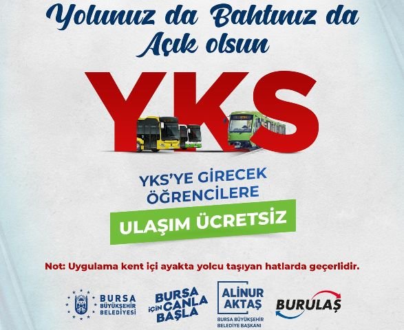YKS YOLUNDA BELEDiYE OTOBUSU UCRETSiZ YOLCULUK