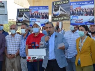 CHP IL BASKANI ISMET KARACA BALATTA TEMELIN ATILDIGI YERDE BURSANIN TRENIN SORDU