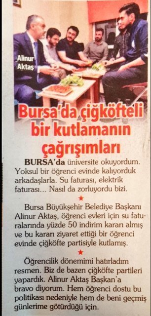 AHMET HAKAN EKiM TARiHLi HURRiYET GAZETESi ALiNUR AKTAS YAZISI