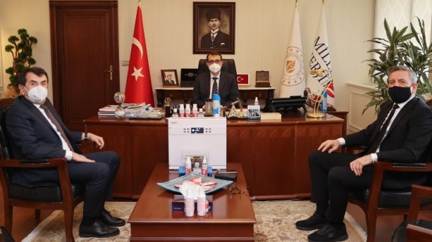 ENERJI BAKANI FATIH DONMEZ BTSO BASKANI IBRAHIM BURKAYI BYSO MECLIS BASKANI ALI UGUR