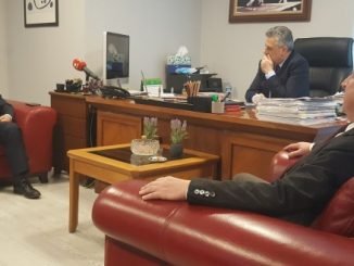 YAZI iCiN OLAY ZiYARETi CHP iL BASKANI iSMET KARACA VE CEVAT ASA