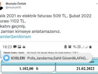 GELECEK PARTiSi KURUCUSU MUSTAFA OZTURK ELEKTRiK FATURASI TEPKiSi
