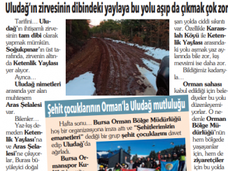 KARAISLAH KETENLIK YAYLASI YOLU TARIHLI OLAY GAZETESI KUPURU