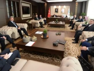 BTSO BASKANI iBRAHiM BURKAY ALi UGUR iLHAN PARSEKER EPDK BASKANI MUSTAFA YILMAZ ZiYARETi