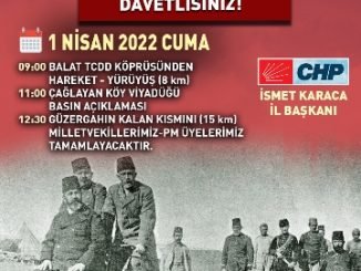 iSMET KARACA TREN YURUYUSU DUYURUSU