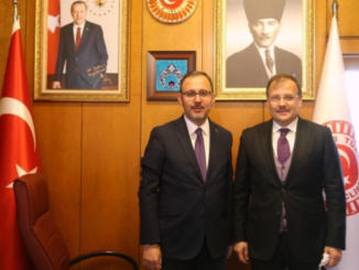 GENCLIK VE SPOR BAKANI DR MEHMET MUHARREM KASAPOGLU ILE HAKAN CAVUSOGLU