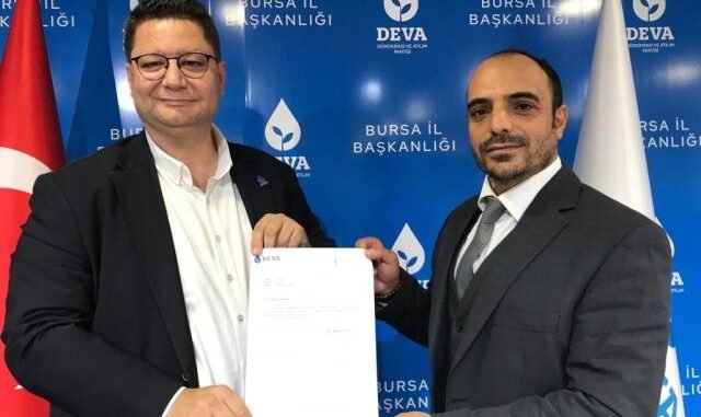 DEVA PARTiSi iL BASKANI SERKAN OZGOZ VE DEVA MUDANYA iLCE BASKANI TUNCAY OZDEMiR DEVA PARTiSi iL BASKANI SERKAN OZGOZ VE DEVA MUDANYA iLCE BASKANI TUNCAY OZDEMiR