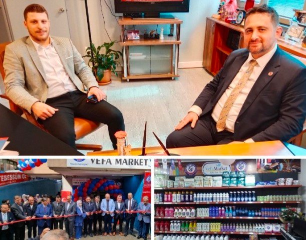 KALBISELIM DERNEGI BASKANI OSMAN IPEKCIOGULLARI AMMAR FARES VEFA MARKET ACILISI