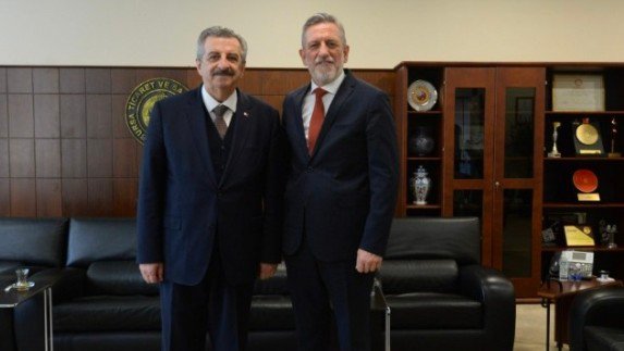 SANAYi VE TEKNOLOJi BAKAN YARDIMCISI HASAN OZDEDE VE BTSO BASKANI iBRAHiM BURKAY