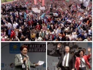 MERAL AKŞENER KENT MEYDANI MiTiNGi MANSUR YAVAŞ VE EŞi NURSEL YAVAŞ