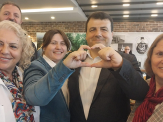 BURSA iLE BALKANLAR BATI TRAKYA RUMELi BAĞLI CHP ADAYI HASAN ÖZTÜRK NEDRiYE ÖZTÜRK