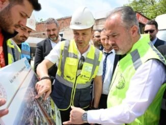 BÜYÜKŞEHiR BELEDiYE BAŞKANI ALiNUR AKTAŞ ŞEHiR HASTANESi METROSU GEÇiT ÇALIŞMASINDA iNCELEME YAPTI