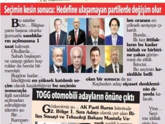 SEÇiMDEN SONRA SiYASETTE DEĞiŞiM BEKLENTiSi MAYIS OLAY GAZETESiNDE ÇIKAN YAZI KUPÜRÜ