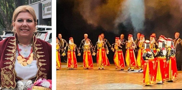 KEVSER ÖZTÜRK YIL SONRA SAHNEDE FOLKLOR GÖSTERiSiNE ÇIKTI KARAGÖZ HALK DANSLARI TOPLULUĞU