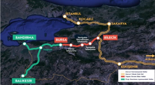 BURSA OSMANELi VE BURSA BANDIRMA HIZLI TREN HATLARI BURSA OSMANELi VE BURSA BANDIRMA HIZLI TREN HATLARI
